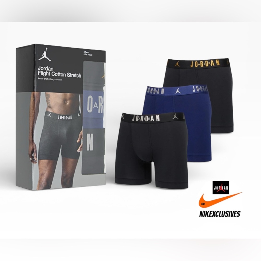 Nike Air Jordan Flight Cotton Stretch Men’s Premium Boxer Briefs
3-PACK